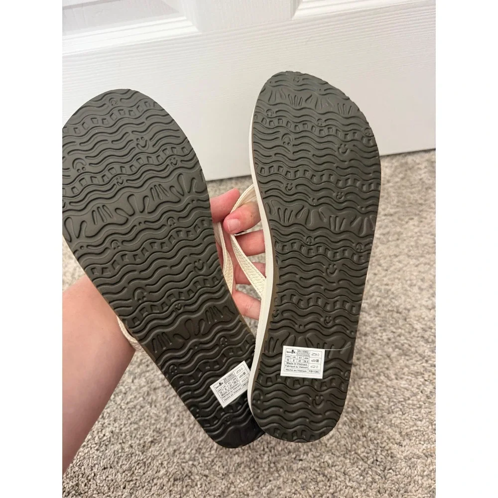 Sanuk Yoga Joy II Flip Flops – Marshmallow Woven – Women's Size 10 – NWT